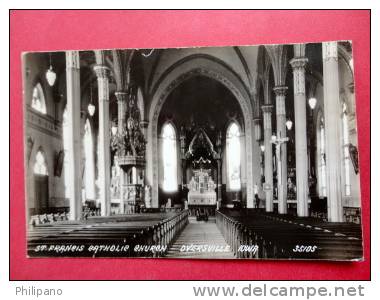 Rppc Oversville Iowa  Interior ST. Francis Catholic Church  1937 Cancel - --- -- -    Ref  528 - Sonstige & Ohne Zuordnung
