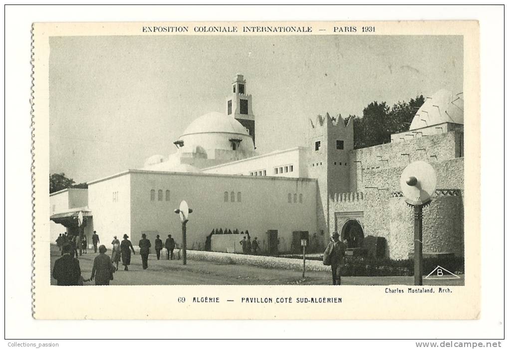 Cp, 75, Paris, Exposition Coloniale Internationale - Paris 1931 - Algérie, Pavillon Côté Sud-ALgérien - Exhibitions