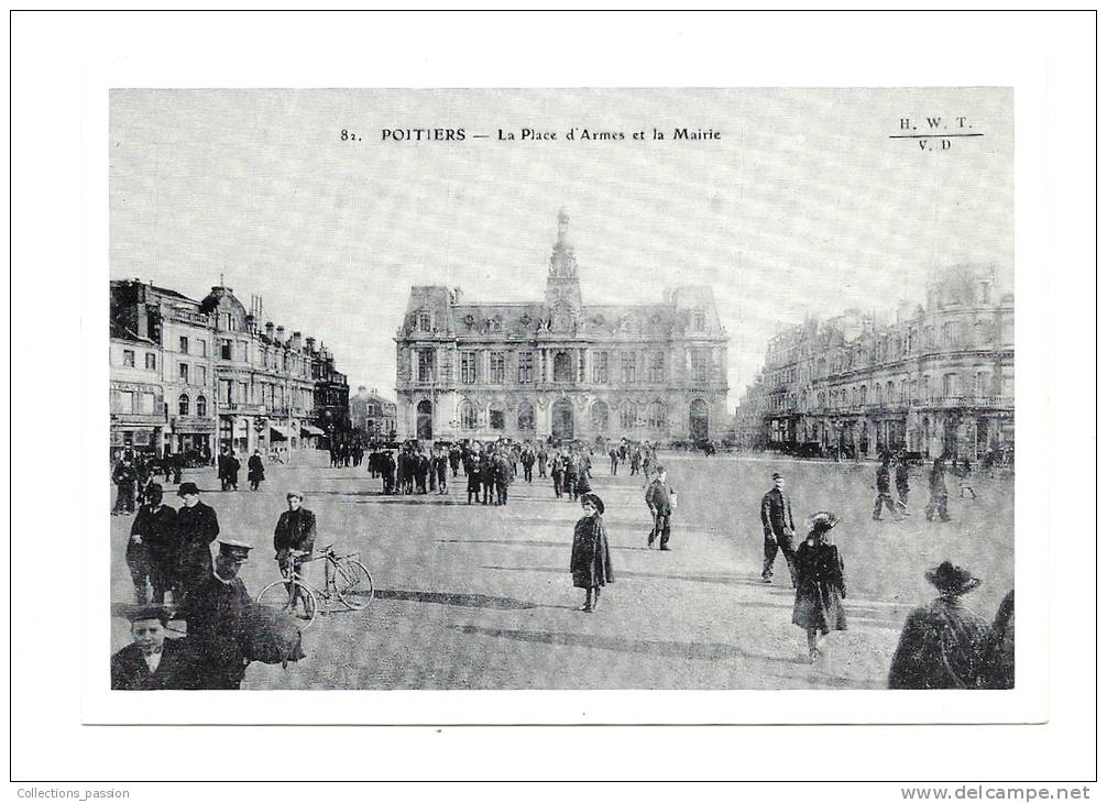 Publicité, "Avis Immobiier" - Poitiers (86), La Place D'Armes Et La Mairie - Autres & Non Classés