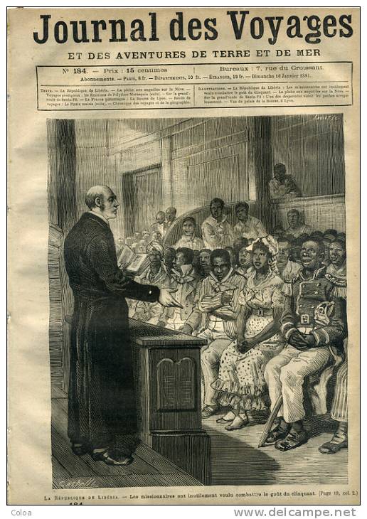 La République Du Libéria La République Du Libéria 1881 - Magazines - Before 1900