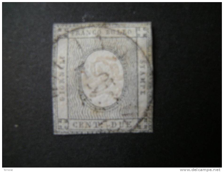 SARDEGNA - 1861, Francobolli Per Stampati. Cent 2 Usato, Margini A Filo - Sardinia