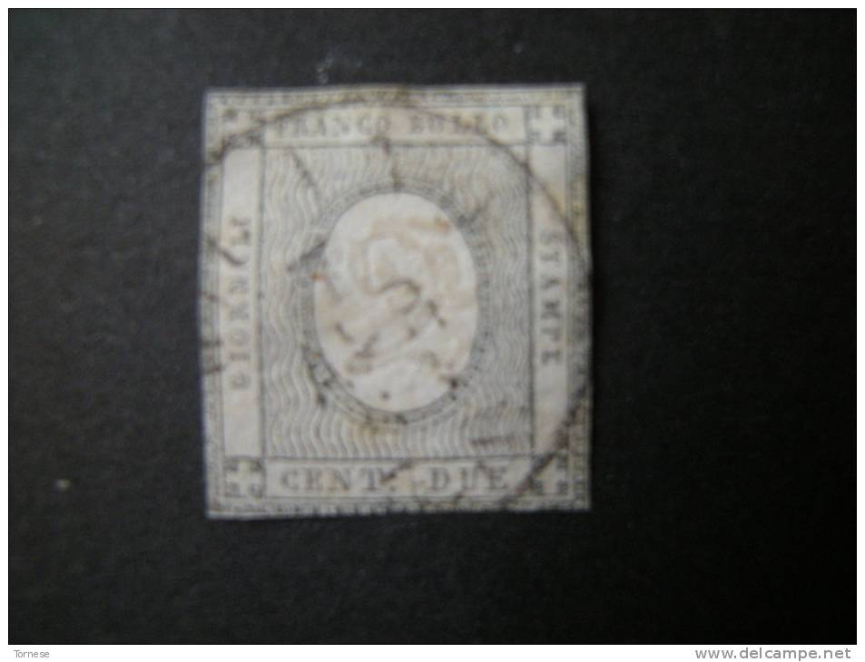 SARDEGNA - 1861, Francobolli Per Stampati. Cent 2 Usato, Margini A Filo - Sardinien