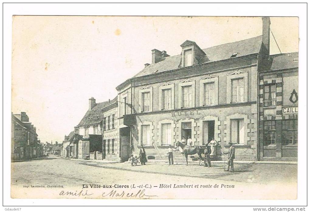 LA VILLE-AUX-CLERCS (41) - HOTEL LAMBERT ET ROUTE DE PEZOU - Autres & Non Classés