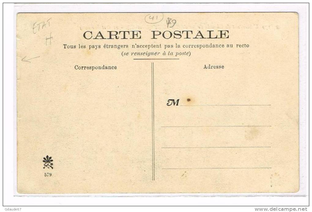 L' ACCIDENT DE CHEMIN DE FER DE CHOUZY (41) - 21 OCTOBRE 1904 - CPA - Autres & Non Classés