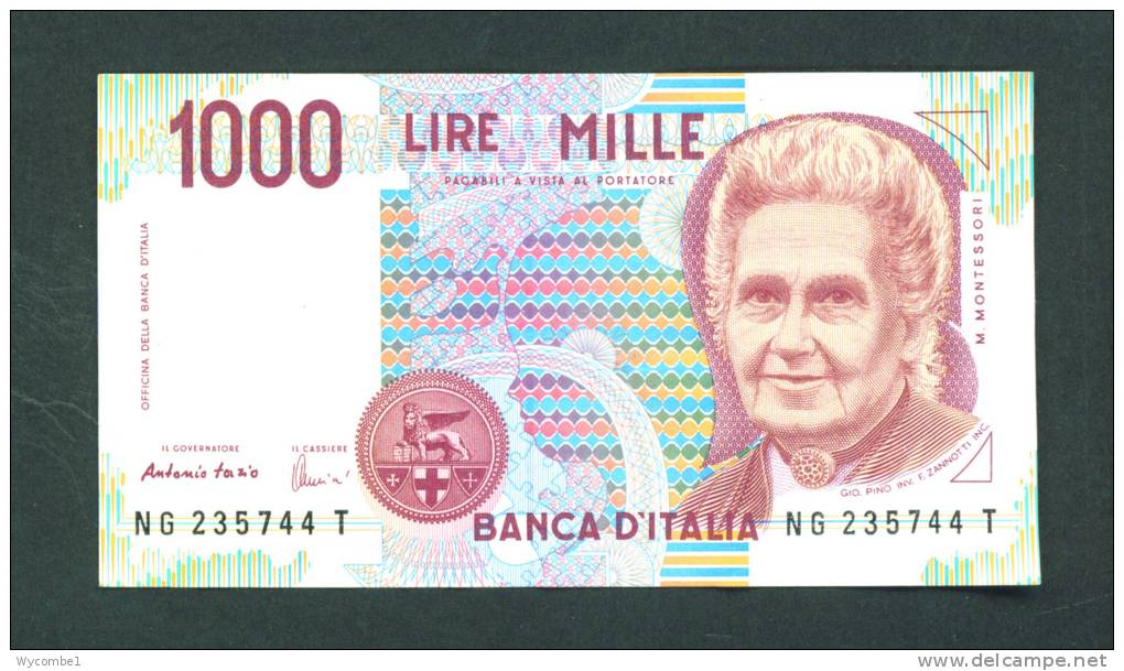 ITALY  -  1990  1000 Lira Circulated As Scans - 1000 Lire