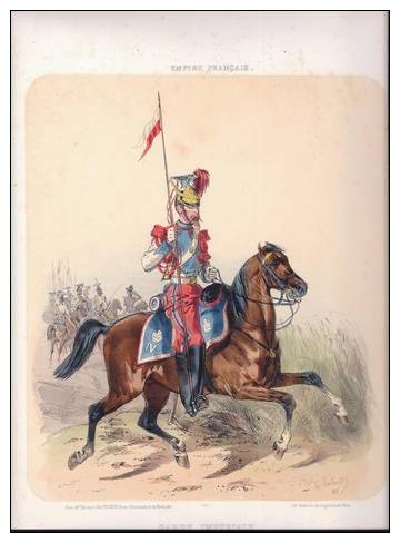 Litho Militaire - Empire Français - Garde Impériale (lancier) - - Imp. Godard à Paris - Lithographies