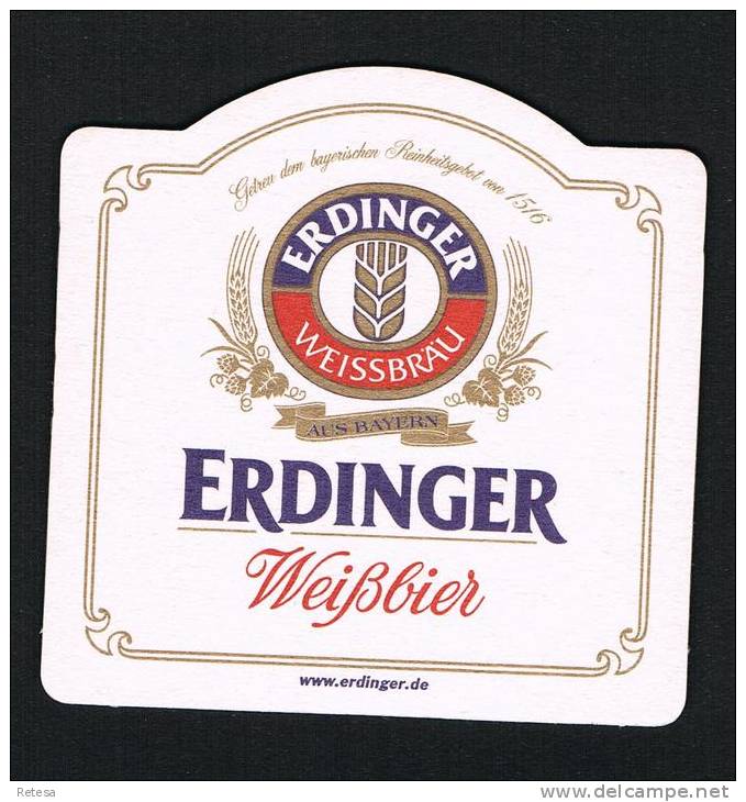 DUITSLAND   BIERVILTJE  ERDINGER  WEISSBIER - Sous-bocks