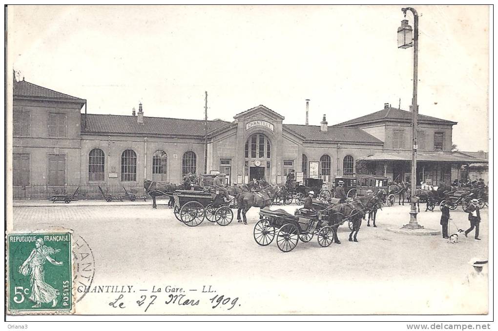 --60-- CHANTILLY--LA GARE -- BELLE ANIMATION   1909 - Chantilly