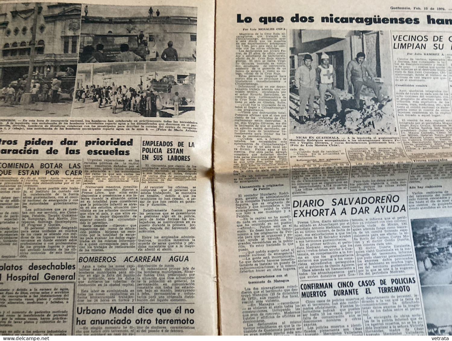 Prensa Libre N° 7482 Du 10/02/76 : Quotidien Guatemala (Lors Du Tremblement De Terre) - [1] Tot 1980