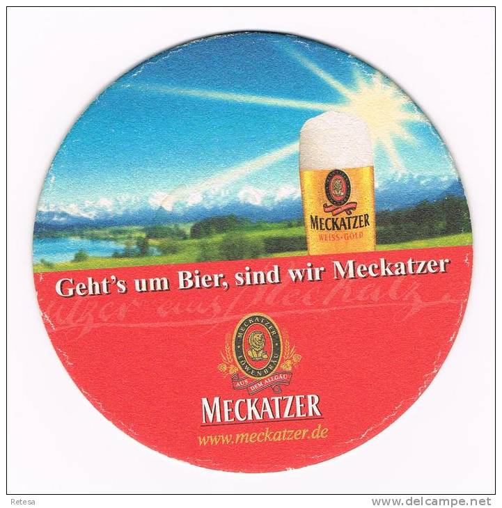 DUITSLAND   BIERVILTJE  MECKATZER  WEISS - GOLD - Sous-bocks