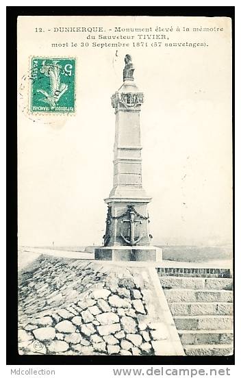 59 DUNKERQUE / Monument à La Mémoire Du Sauveteur Tivier / - Dunkerque