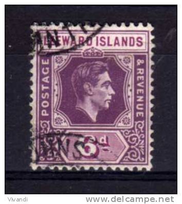 Leeward Islands - 1947 - 6d Definitive (Ordinary Paper)  - Used - Leeward  Islands