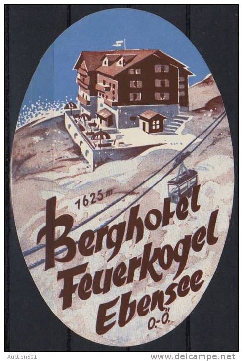 07534g BERGHOTEL Feuerkogel Ebensee - 1625m - Hotelaufkleber