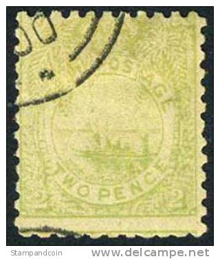 Fiji #56 Used 2p Green From 1893 - Fiji (...-1970)