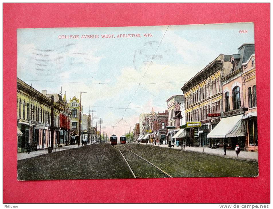 - Wisconsin > Appleton -- College Ave West  1910 Cancel    ---- -    Ref  529 - Appleton