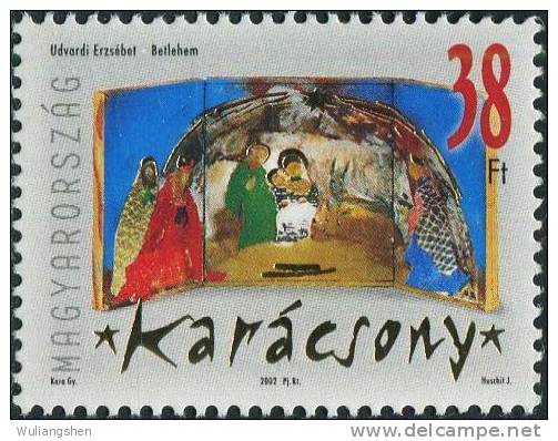 HU0917 Hungary 2002 Christmas The Birth Of Jesus 1v MNH - Gebraucht