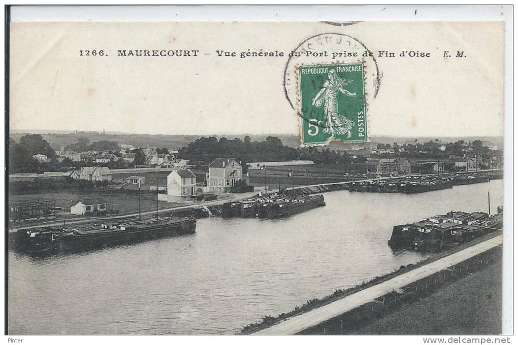 PENICHE -  MAURECOURT - Vue Générale Du Port Prise De Fin D'Oise - Maurecourt