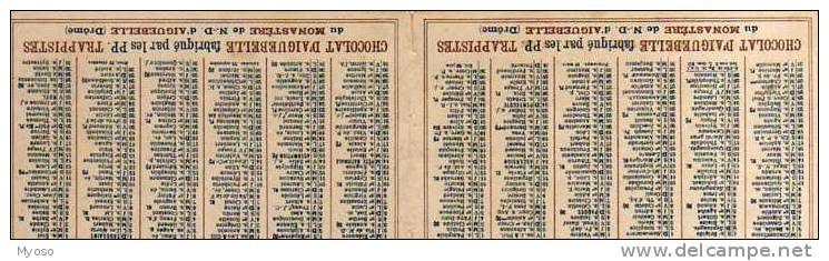 Petit Calendrier Chromo, Chocolaterie Aiguebelle , Vue Du Monastere, Cloitre Des Religieux De L´abbaye 1896 - Formato Piccolo : ...-1900