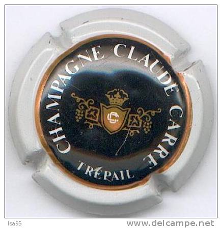 CAPSULE-CHAMPAGNE CARRE Claude N°01 Contour Blanc & Or Pale - Autres & Non Classés