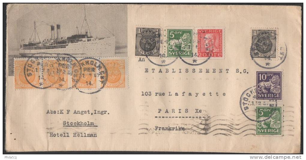 SUEDE:_ ENVELOPPE De 1937_OBL VOIR SCAN - Lettres & Documents