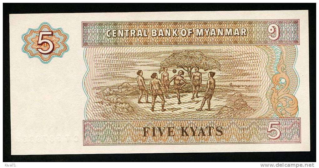 5 Kyats    "MYANMAR"      UNC     Ro 42 - Myanmar