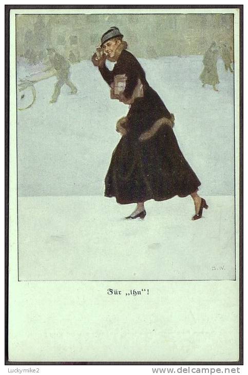 "A Walk In The Snow"  Illustrated By  'Brynolf Wennerberg',   C1920.       G- 135 - Wennerberg, B.