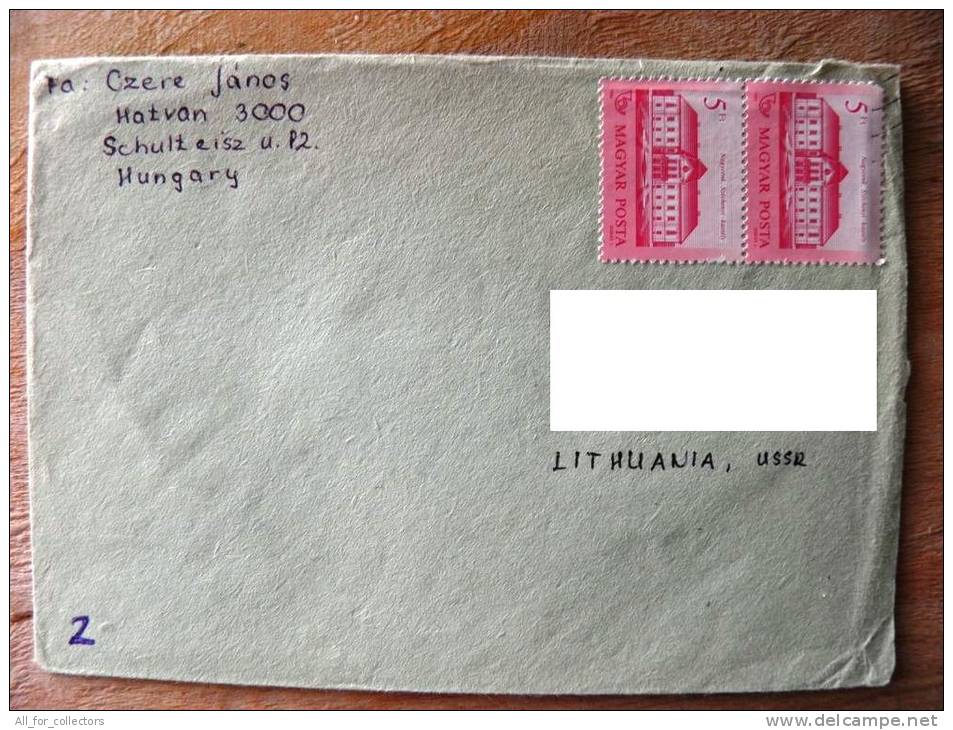 Cover Sent From Hungary To Lithuania, 1990 Nagycenk - Briefe U. Dokumente