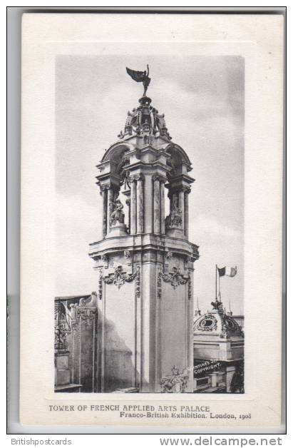 Franco-British Exhibition - Tower Of French Applied Arts Palace - Postcard 1908 - Exhibitions