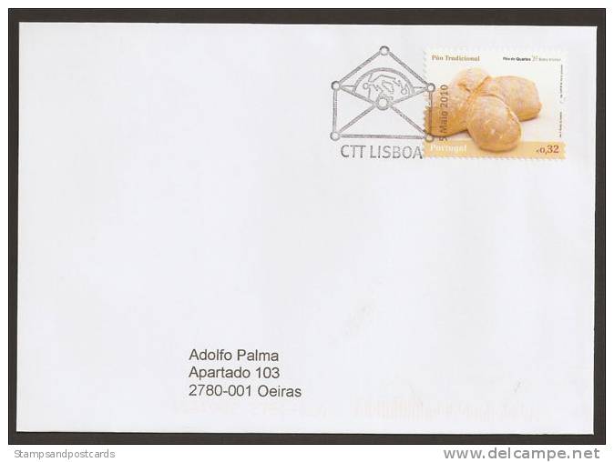 Portugal Lettre Voyagé Avec Cachet Campagne Environnement De La Poste 2010 Commemorative Postmark Used Cover Environment - Maschinenstempel (Werbestempel)