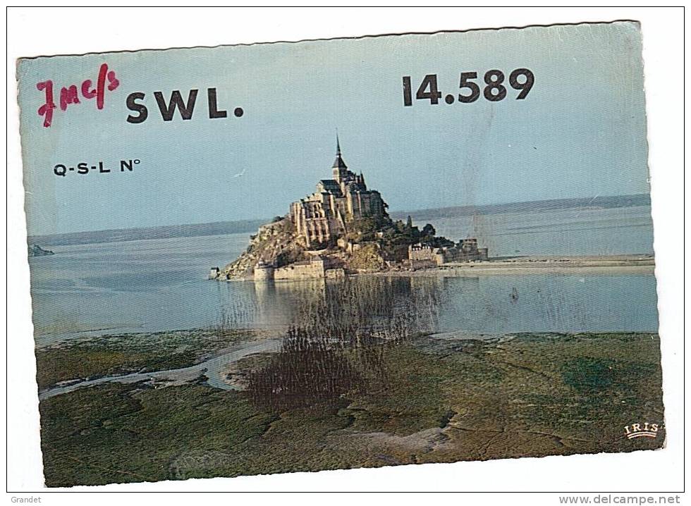 CARTE RADIO QSL - MONT SAINT MICHEL - MANCHE. - Radio Amatoriale