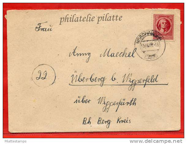 ALLEMAGNE LETTRE DE 1945 DE NORDHAUSEN POUR UBERBERG - Brieven En Documenten