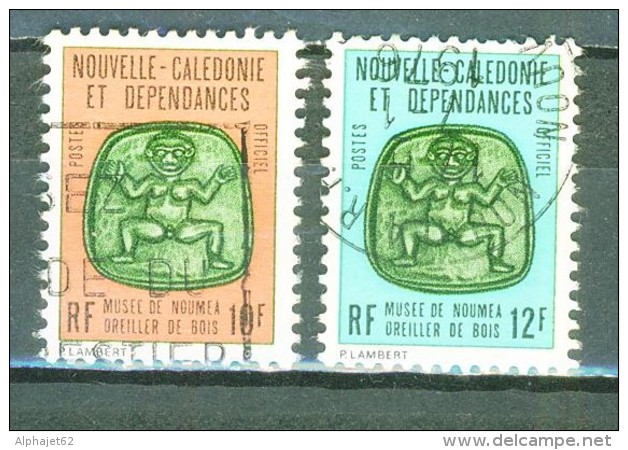 Oreiller De Bois - NOUVELLE CALEDONIE - Timbre De Service - N° 19 - 20 - 1973 - Oblitérés