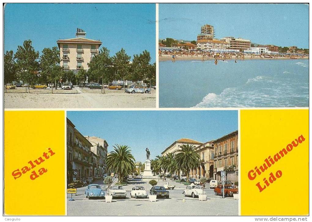 #051  GIULIANOVA LIDO - SALUTI - 3 VEDUTE - VIAGGIATA 1978 - Teramo