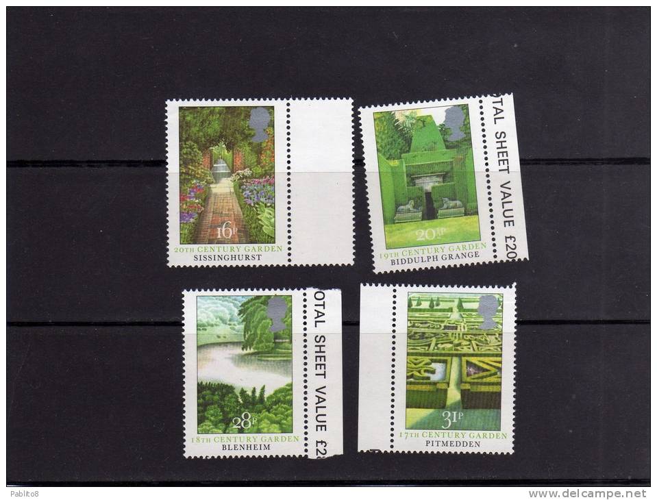 GREAT BRITAIN - GRAN BRETAGNA 1983 CENTURY GARDEN - CENTENARIO PARCHI VERDI E GIARDINI MNH - Ungebraucht