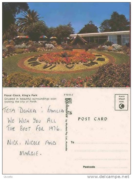 Australia, Perth, Floral Clock, Kings Park 1976 - Perth