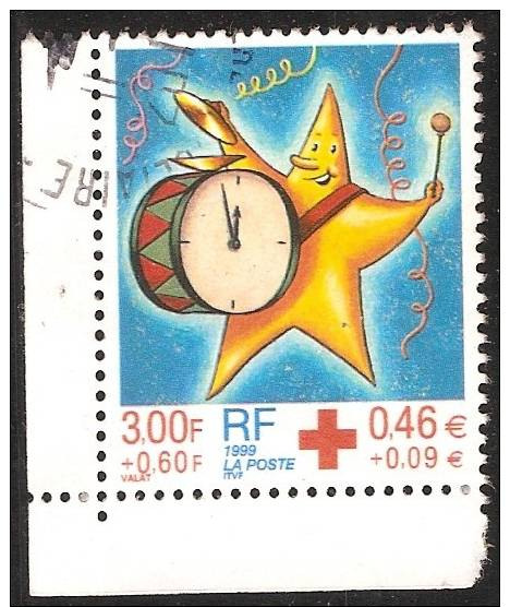 FR 3288a Croix Rouge étoile Tambour 1999  - ( 3288 A ) - Used Stamps