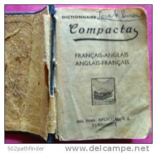 Dictionnaire De Poche . Compacta .Fr - Anglais - Lucet .Omnibus  Anc.Splichal .Turnhout (non-daté < 1968 !) - Dictionaries