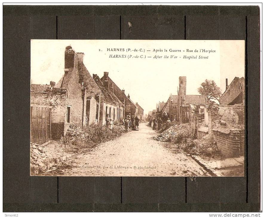 HARNES  RUE DE L HOSPICE  Carte Animée Ayant Voyagée - Harnes