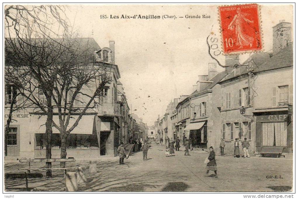 Les Aix D'Angillon (Cher) Grande Rue - Les Aix-d'Angillon