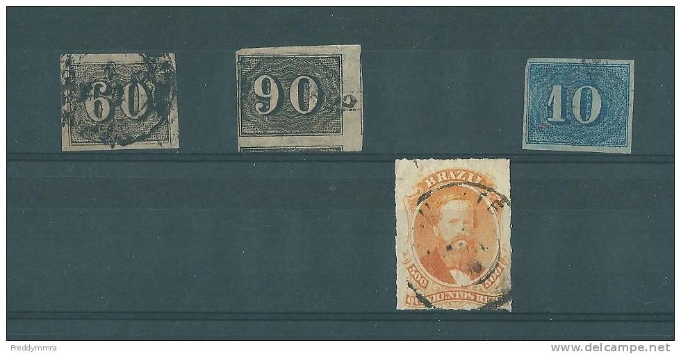 Brésil: 14A/ 15A + 19 + 36 Oblit - Used Stamps