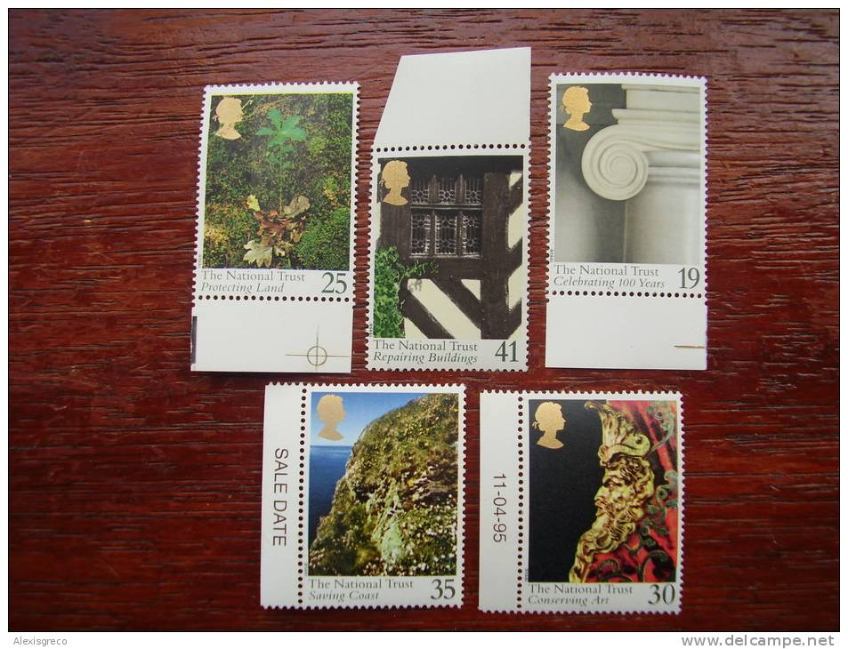 GB 1995 Centenary Of The NATIONAL TRUST  ISSUE Of 5 Stamps MNH. - Ongebruikt