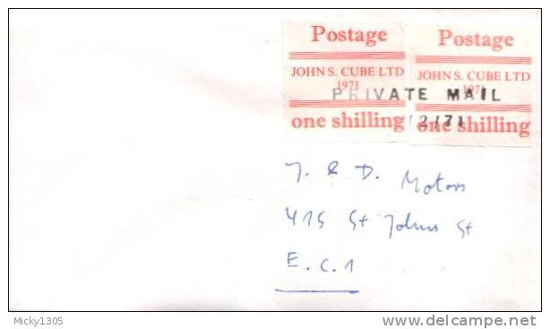 Großbritannien / United Kingdom - 1971 Streikpost / Strike Mail Authorised Service (B921) - Local Issues