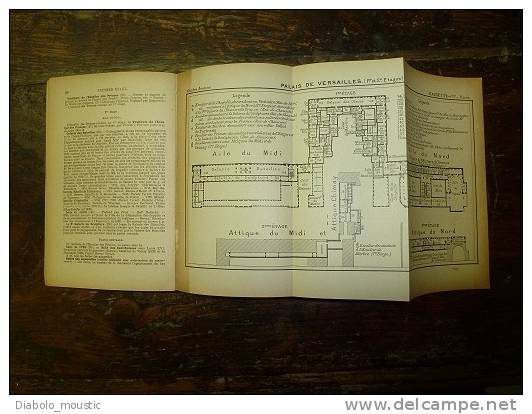 Guides Joanne  VERSAILLES    La ville , Le château , Les Trianons    (9 gravures et 4 plans ) nombreuses publicités...