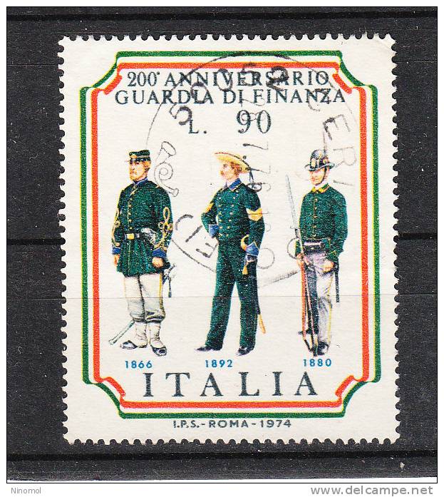 Italia   -   1974.  Guardia Di Finanza Italiana.  Viaggiato, Timbro Lusso - Militaria