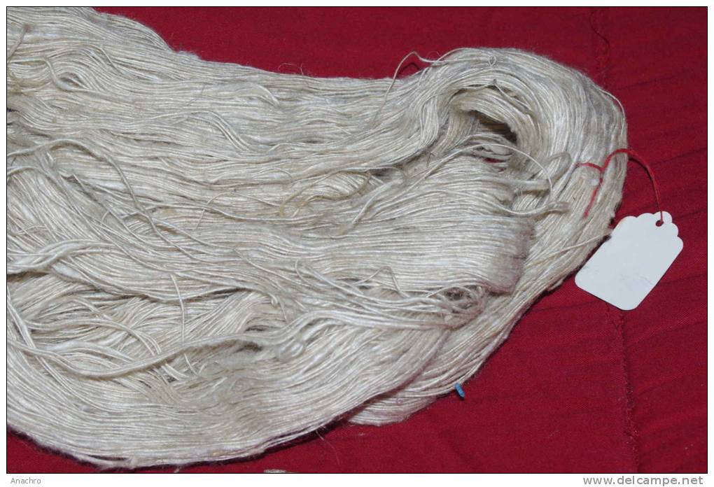 LAINE FICELLE NATURELLE BRUT Fine En ECHEVEAU / ECRU  NATUREL  Douce Et Soyeuse / 140 Grammes - Wool