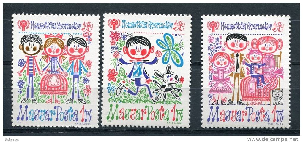 Hungary 1979 Sc 2566-8 Mi 3335-7A MNH Children CV 10 Euro - Nuovi