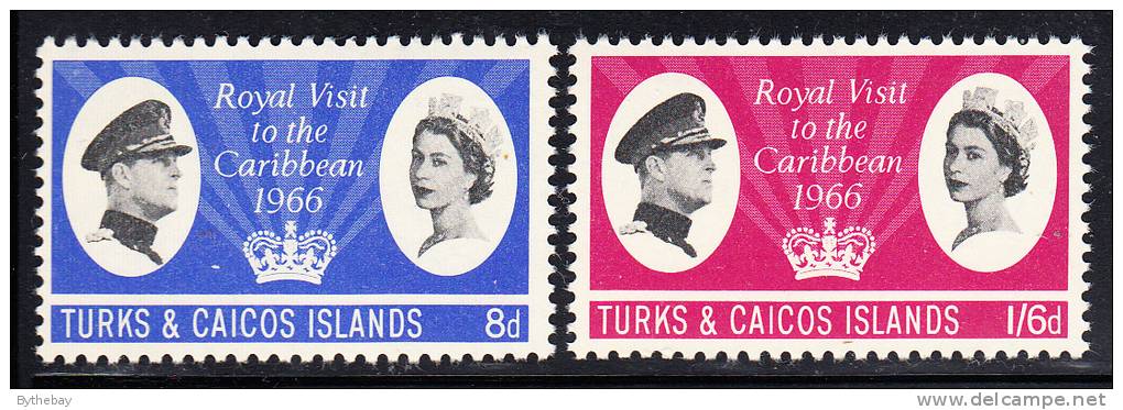 Turks & Caicos MNH Scott #150-#151 Royal Visit - Turks & Caicos (I. Turques Et Caïques)