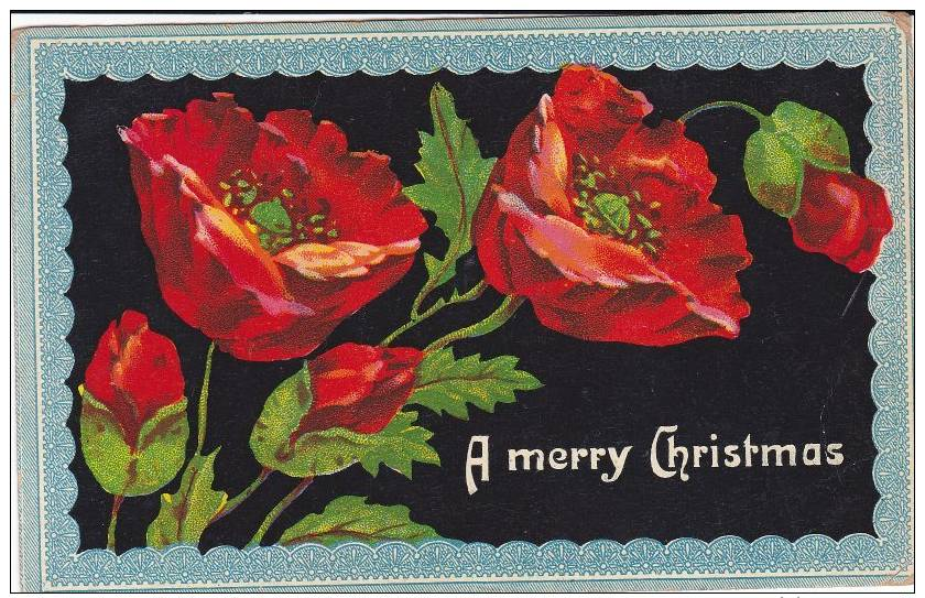 ARTIST DRAWN POPPIES A MERRY CHRISTMAS (GRE1328) - Other & Unclassified