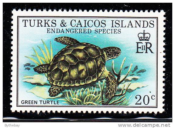 Turks & Caicos MNH Scott #381 20c Green Turtle - Endangered Species - Turks & Caicos (I. Turques Et Caïques)