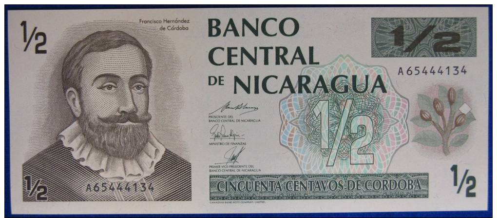 Banconota Banknote NICARAGUA 1/2 CORDOBA 1992 FDS #B842 - Nicaragua